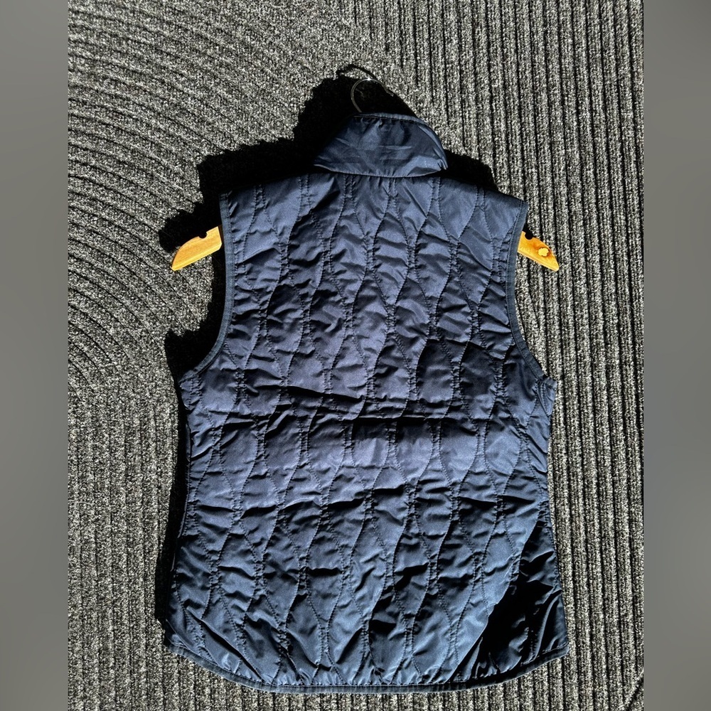 Old Navy Dark Blue Navy Quilted Vest Equestrian Quiet Luxury Coast Lake XS - Picture 8 of 9